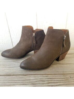 Frye Judith Womens Dark Brown Zip Bootie 10 M 3470014-DBN